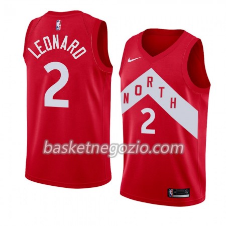 Canotte Uomo Toronto Raptors Kawhi Leonard 2 2018-19 Nike Rosso Swingman
